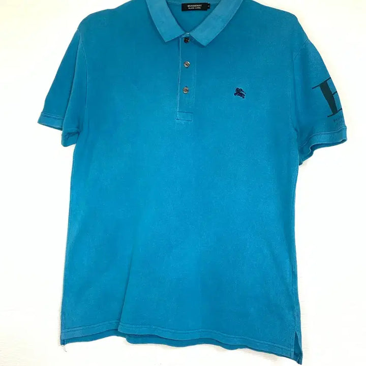 [BUNJANG] Burberry Black Label Blue Polo Shirt / 버버리 블랙라벨 블루 반팔 폴로티
