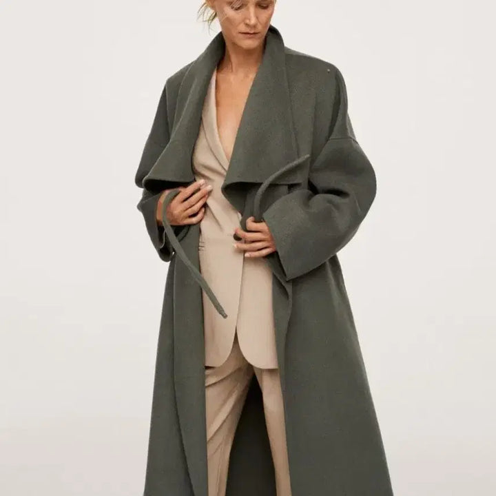 [BUNJANG] Mango Handmade Shawl Collar Long Coat / mango 핸드메이드 숄카라 롱코트