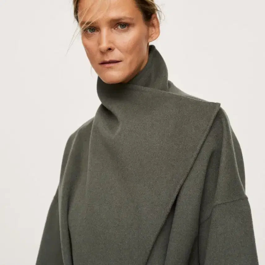 [BUNJANG] Mango Handmade Shawl Collar Long Coat / mango 핸드메이드 숄카라 롱코트