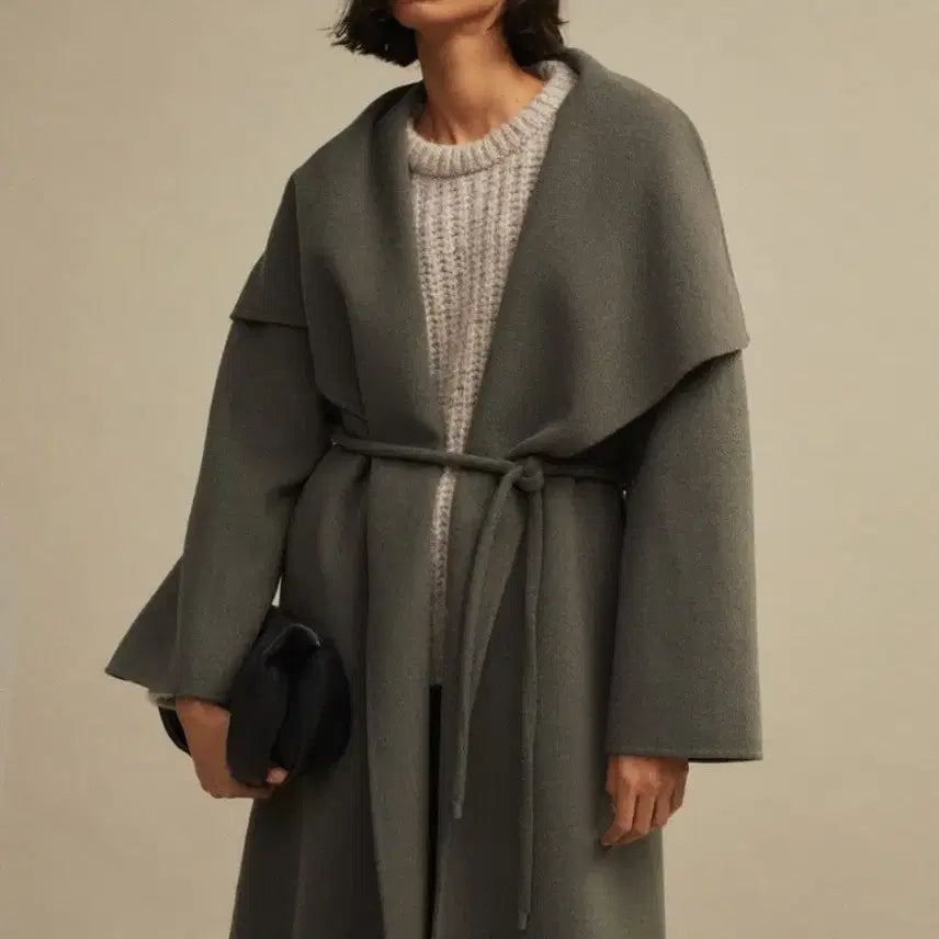 [BUNJANG] Mango Handmade Shawl Collar Long Coat / mango 핸드메이드 숄카라 롱코트