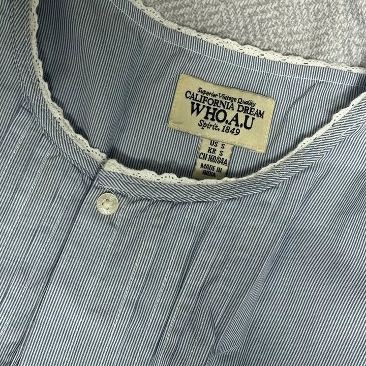 [BUNJANG] WHO.A.U Stripe Shirt (S) / WHO.A.U 스트라이프 셔츠 S