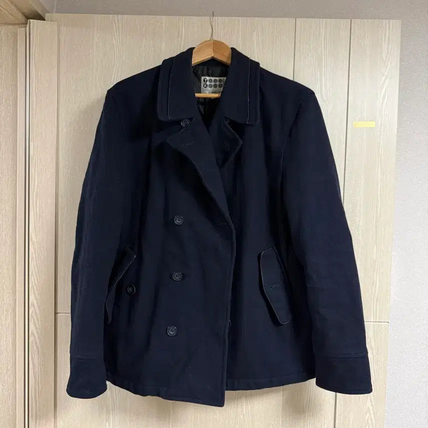[BUNJANG] Takeo Kikuchi Navy Pea Coat / [4]타케오키쿠치 피코트 네이비
