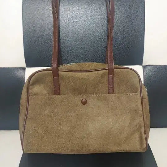 [BUNJANG] Brown Suede Tote Shoulder Bag / [새상품] 브라운 스웨이드 토트백 숄더백