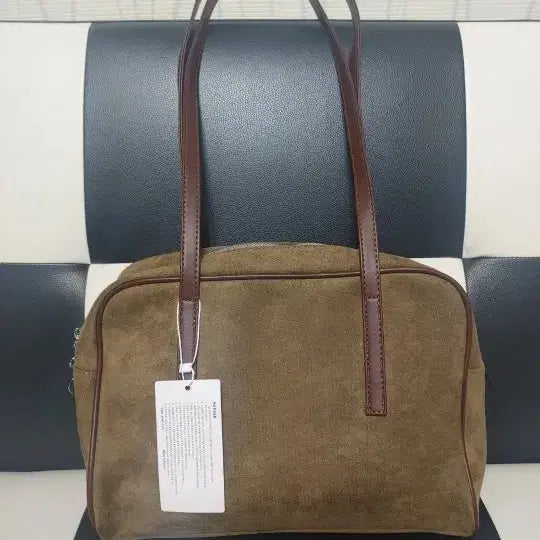 [BUNJANG] Brown Suede Tote Shoulder Bag / [새상품] 브라운 스웨이드 토트백 숄더백