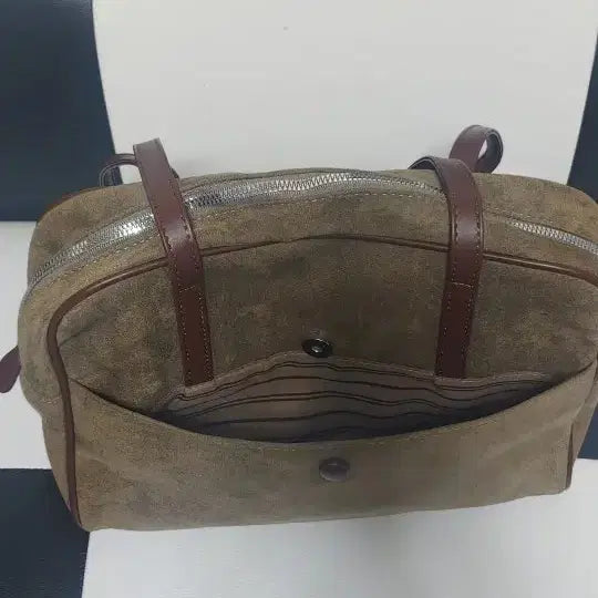 [BUNJANG] Brown Suede Tote Shoulder Bag / [새상품] 브라운 스웨이드 토트백 숄더백