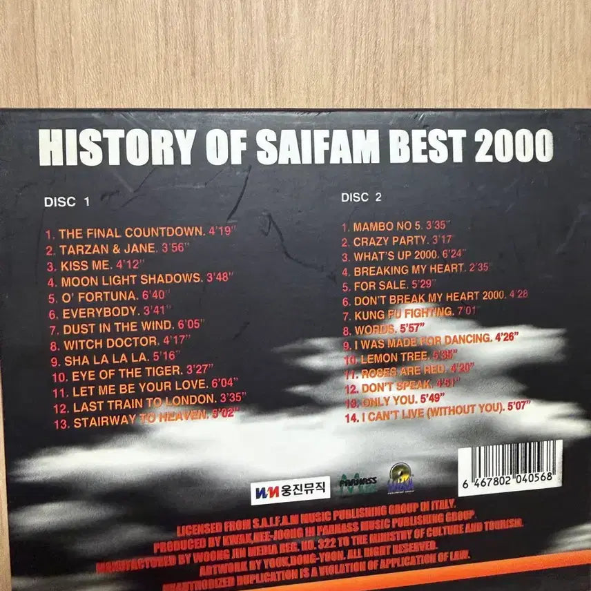 [BUNJANG] History of Saifam Best 2000 2CD (Sealed) / History of Saifam Best 2000 / 2CD (미개봉)