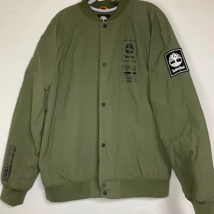 [BUNJANG] Timberland Khaki Bomber Jacket / 팀버랜드 카키색 봄버 자켓