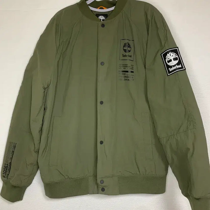[BUNJANG] Timberland Khaki Bomber Jacket / 팀버랜드 카키색 봄버 자켓