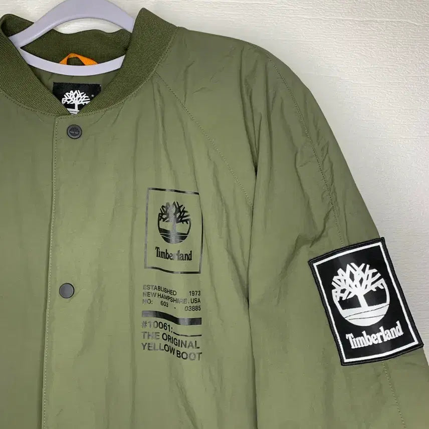 [BUNJANG] Timberland Khaki Bomber Jacket / 팀버랜드 카키색 봄버 자켓
