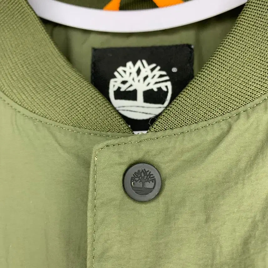 [BUNJANG] Timberland Khaki Bomber Jacket / 팀버랜드 카키색 봄버 자켓