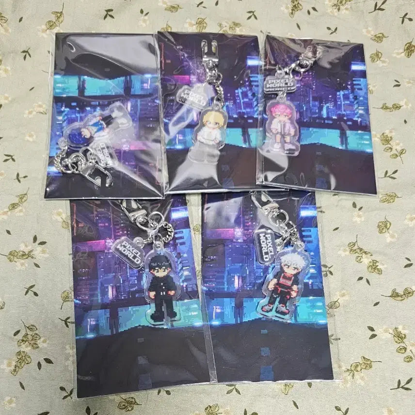 [BUNJANG] PLAVE Pixel World Acrylic Keyring Bundle Set (Sealed) / 플레이브 픽셀월드 아크릴키링 미개봉일괄