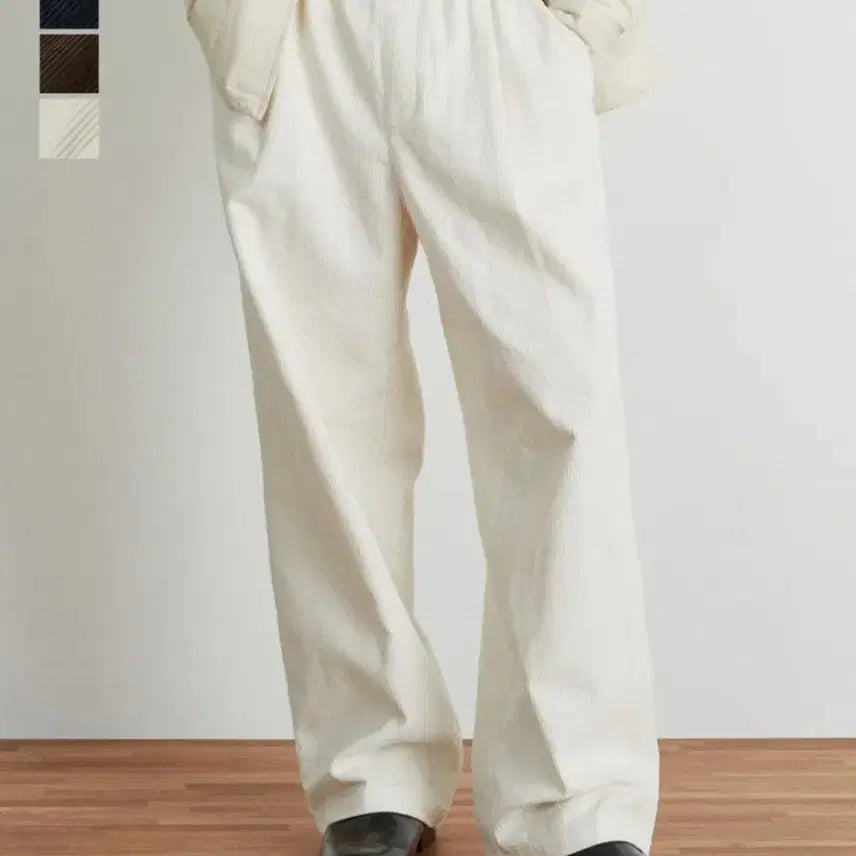[BUNJANG] KIMUUE Corduroy Tapered Pants (Cream/L) / [새상품]<키뮤어>코듀로이 테이퍼드 팬츠(크림/L)
