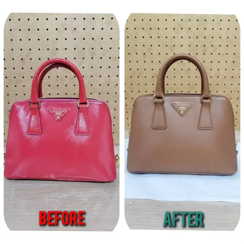 [BUNJANG] Prada Bag Color Change &amp; Restoration Service / 프라다백 색상 변경[명품 복원, 컬러 체인지, 밑창 보강, 도금 등]