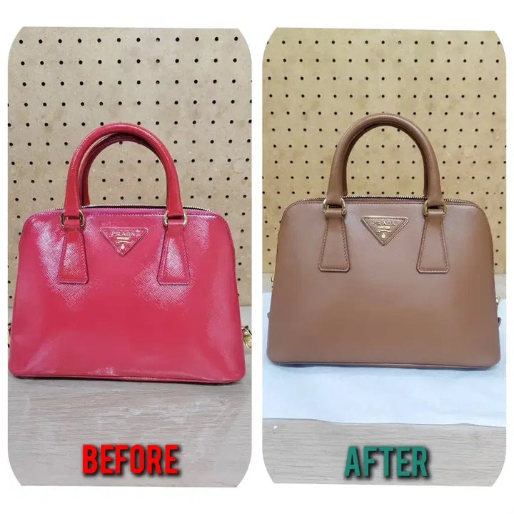 [BUNJANG] Prada Bag Color Change &amp; Restoration Service / 프라다백 색상 변경[명품 복원, 컬러 체인지, 밑창 보강, 도금 등]