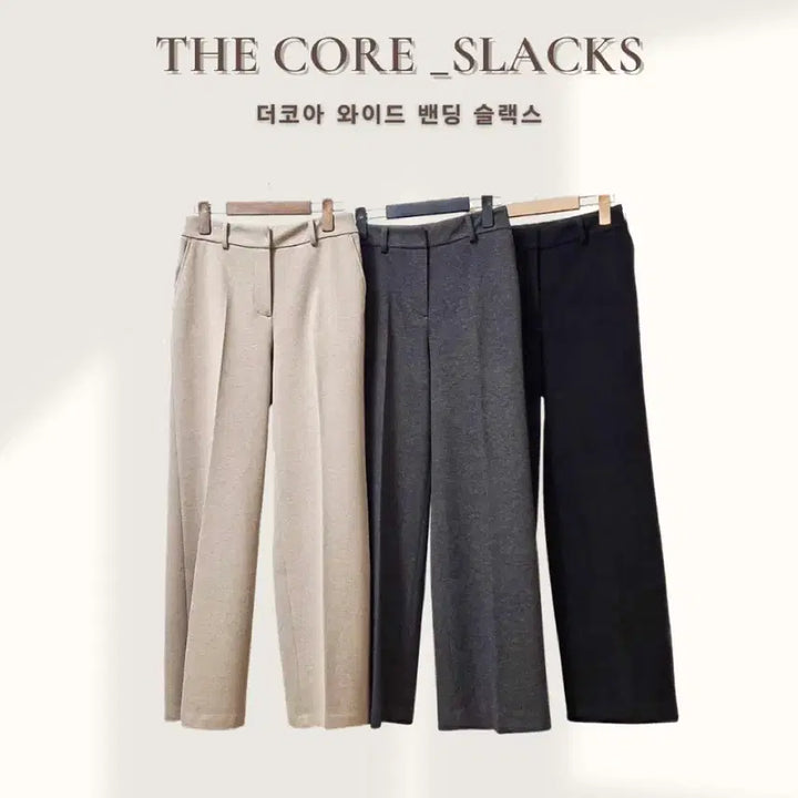 [BUNJANG] Semi-Wide Bending Slacks (Beige/Charcoal/Black) / (새상품) 세미 와이드 밴딩 슬랙스 (베이지/차콜/블랙)