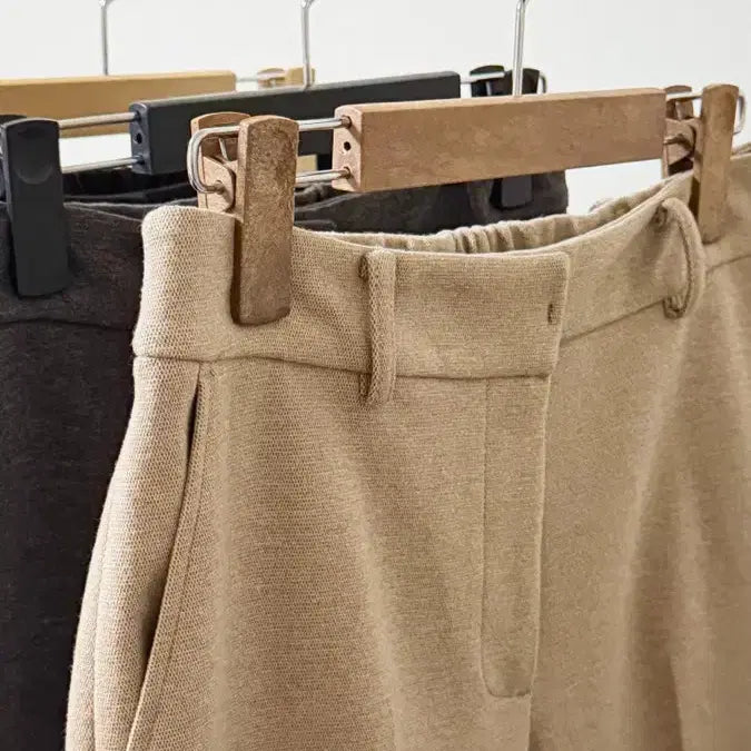 [BUNJANG] Semi-Wide Bending Slacks (Beige/Charcoal/Black) / (새상품) 세미 와이드 밴딩 슬랙스 (베이지/차콜/블랙)