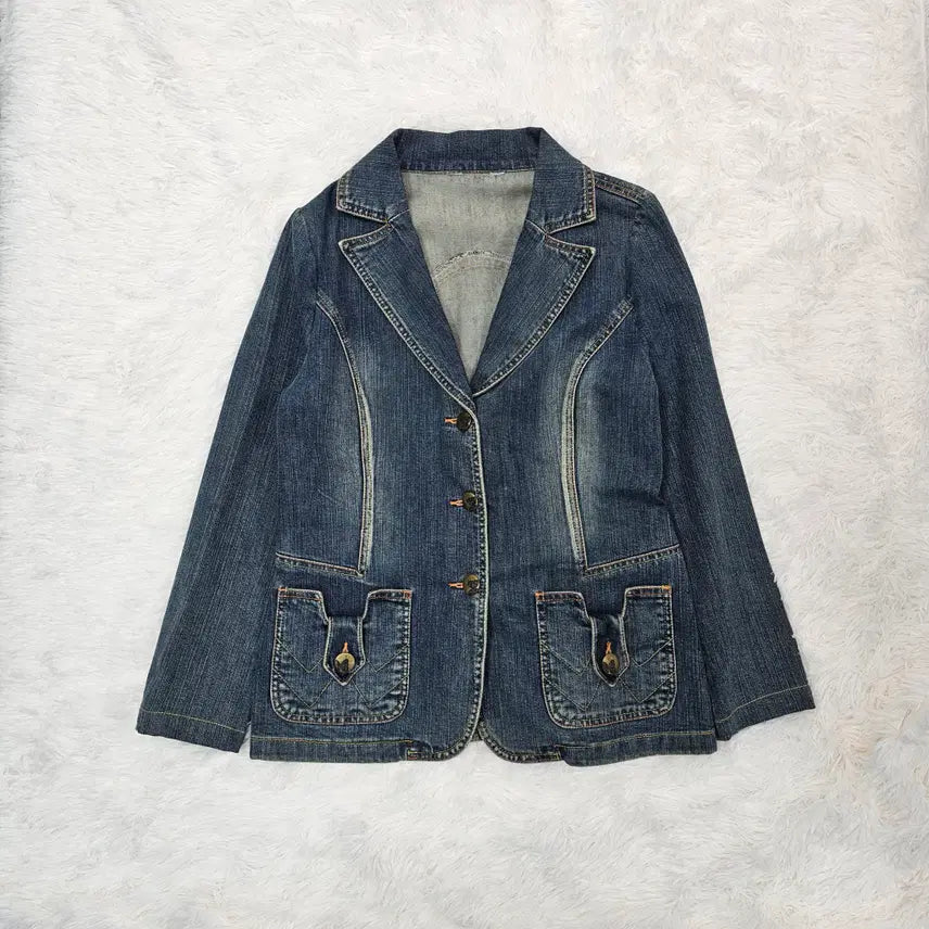 [BUNJANG] Vintage Butterfly Denim Jacket / VTG  빈티지 나비 포인트 데님 자켓