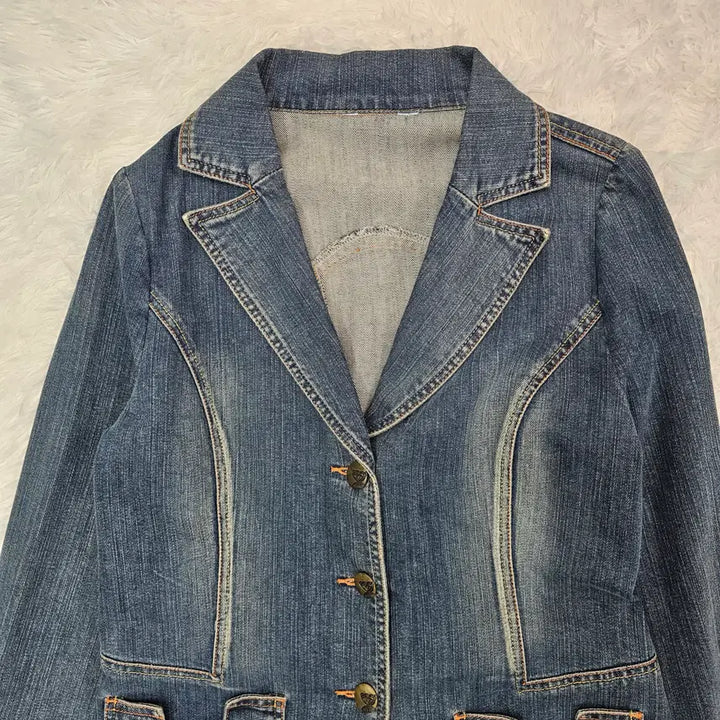 [BUNJANG] Vintage Butterfly Denim Jacket / VTG  빈티지 나비 포인트 데님 자켓