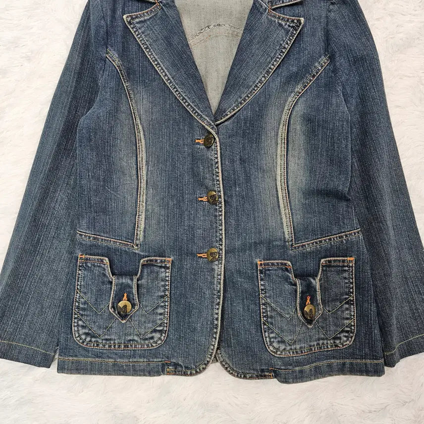 [BUNJANG] Vintage Butterfly Denim Jacket / VTG  빈티지 나비 포인트 데님 자켓