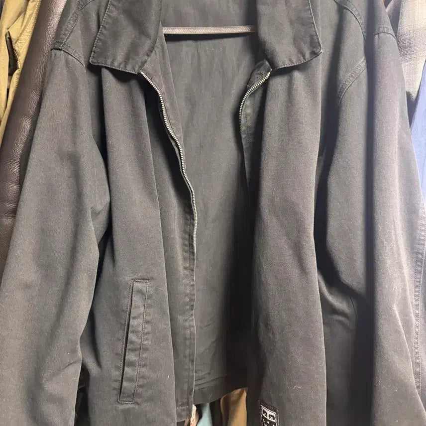 [BUNJANG] IAB Studio x Obey Zip-up Jacket Black / IAB 스튜디오 x 오베이 집업 자켓 블랙