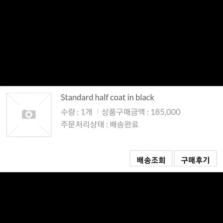 [BUNJANG] Letter Black Half Coat / LETTER 샵레터 블랙 하프 코트