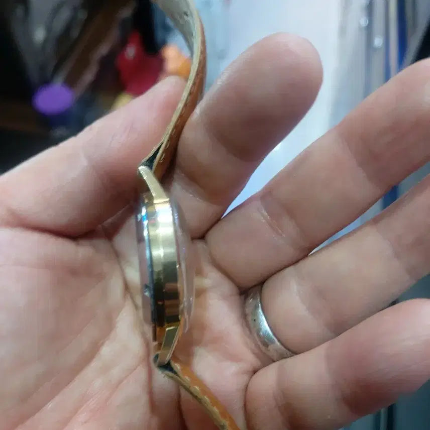 [BUNJANG] Omega Geneve Automatic Gold Plated Leather Watch / 오메가 제네브 오토매틱 금장 가죽 시계