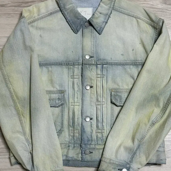 [BUNJANG] Ansellm Crash Denim Jacket / 안셀름 크래쉬 데님 자켓