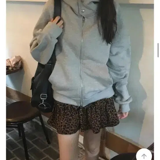 [BUNJANG] Three Times Oversized High Neck Hoodie Zip-up / 오버핏 하이넥 후드집업 에이블리 지그재그 애즈온 쓰리타임즈
