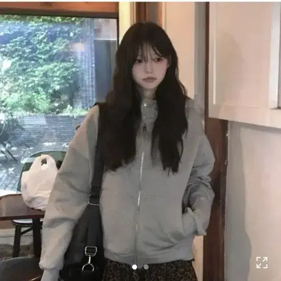 [BUNJANG] Three Times Oversized High Neck Hoodie Zip-up / 오버핏 하이넥 후드집업 에이블리 지그재그 애즈온 쓰리타임즈