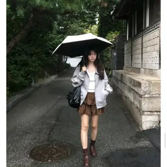 [BUNJANG] Three Times Oversized High Neck Hoodie Zip-up / 오버핏 하이넥 후드집업 에이블리 지그재그 애즈온 쓰리타임즈