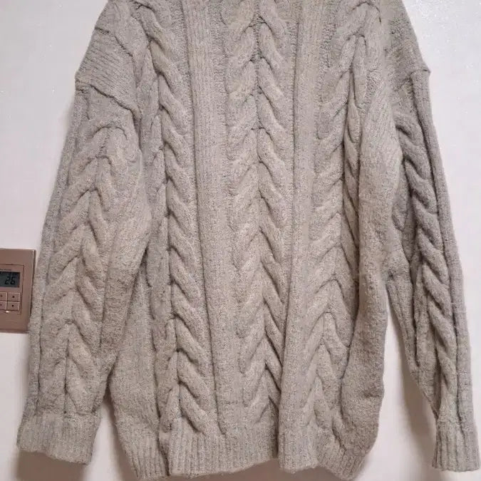 [BUNJANG] Cable Knit Sweater Ivory / 케이블 니트 스웨터 아이보리 105 110
