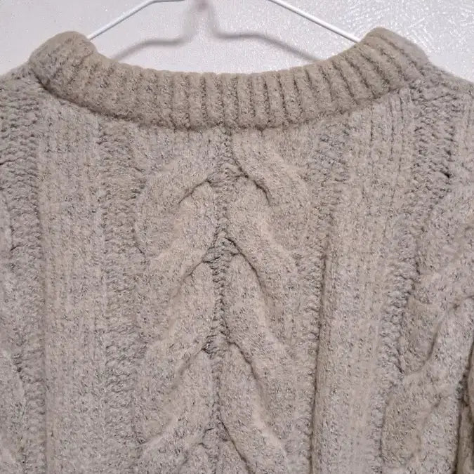 [BUNJANG] Cable Knit Sweater Ivory / 케이블 니트 스웨터 아이보리 105 110