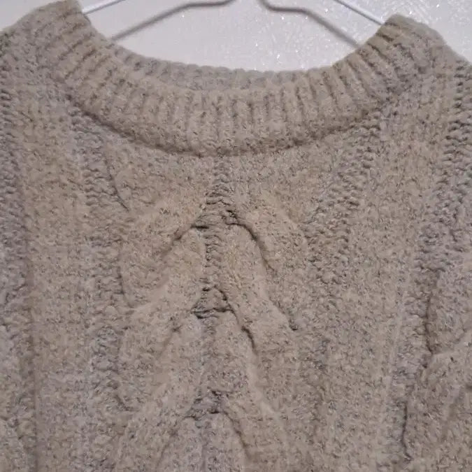 [BUNJANG] Cable Knit Sweater Ivory / 케이블 니트 스웨터 아이보리 105 110