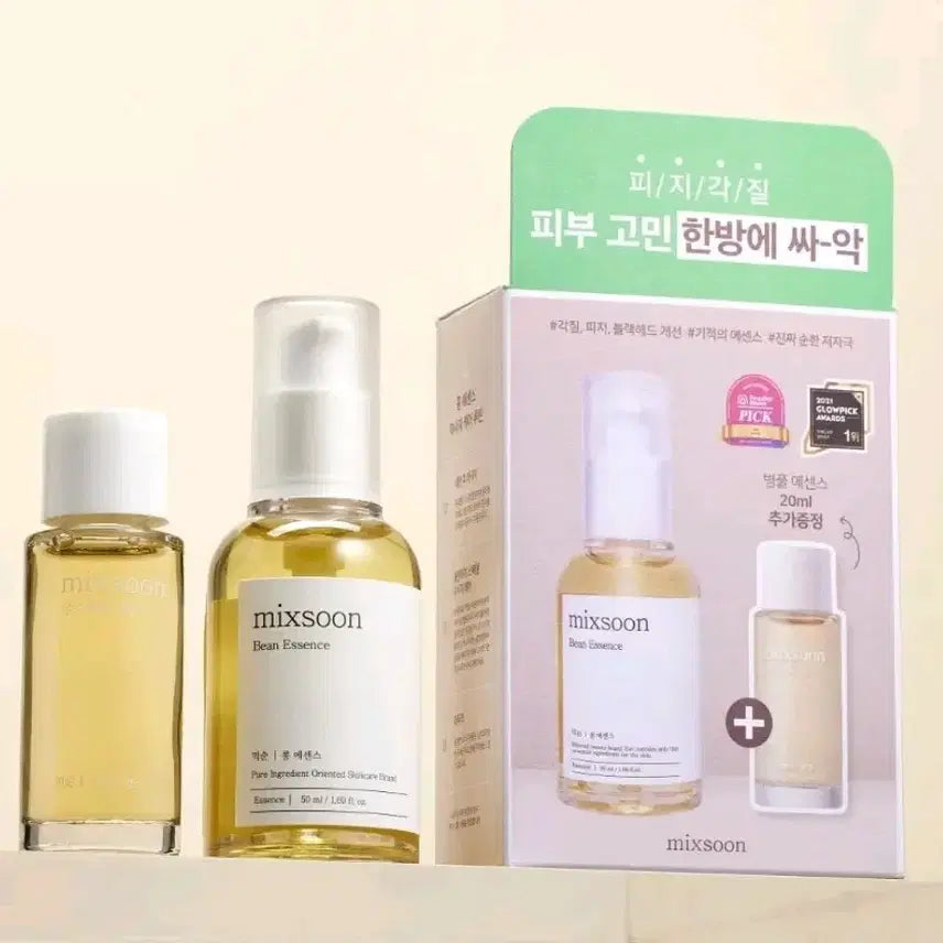 [BUNJANG] Mixsoon Bean Essence 50ml + Centella Essence 20ml Set / 믹순 콩 에센스 50ml+병풀 에센스 20ml 기획