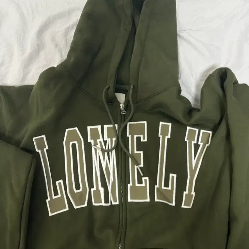 [BUNJANG] Nohant Lonely Khaki Hooded Zip-up Jacket / 노앙 LONELY 카키 후드 집업