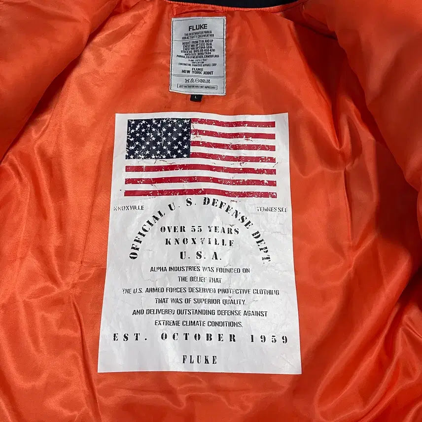 [BUNJANG] Fluke Signature MA-1 Bomber Jacket / [L] 플루크 시그니처 MA-1 항공점퍼