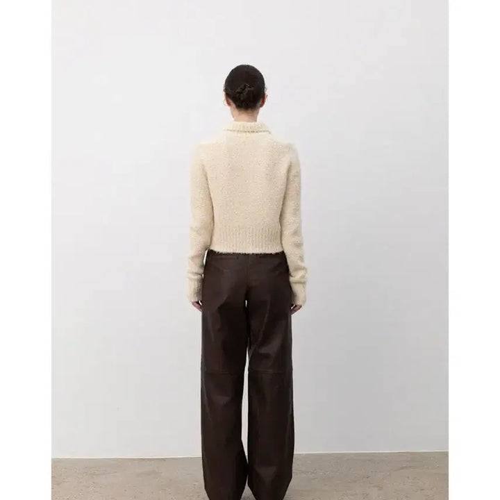 [BUNJANG] LE Ivory High-Neck Hidden Button Cardigan / le 하이넥 히든 버튼 가디건 (아이보리)