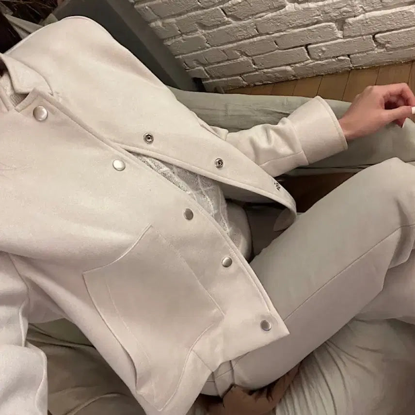 [BUNJANG] DROBE Celon Suede Jacket - Sora / 드오브 단독색상 셀론 스웨이드 자켓 소라