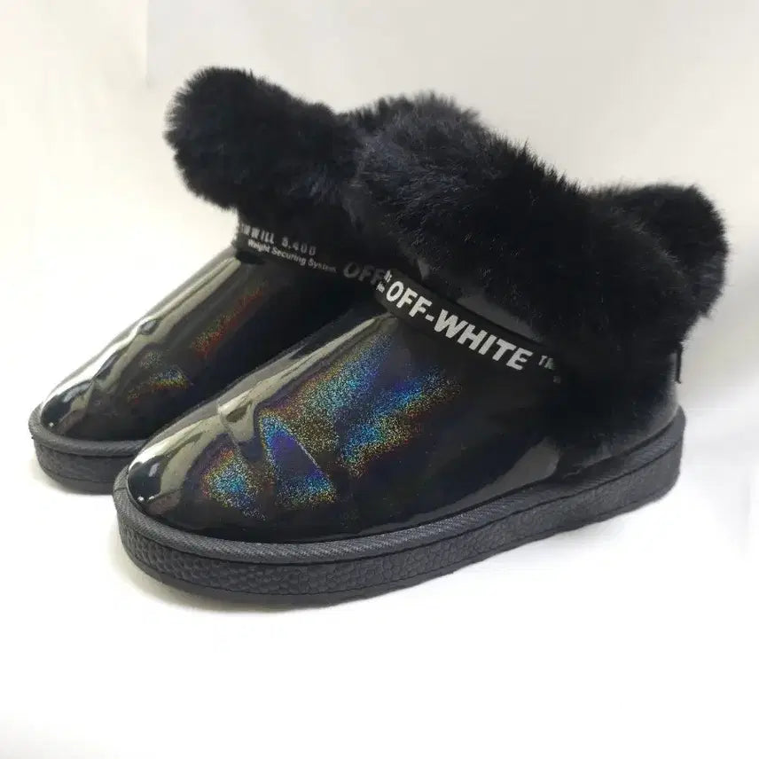 [BUNJANG] OFF-WHITE Short UGG Boots / OFF-WHITE 블랙 숏 어그부츠