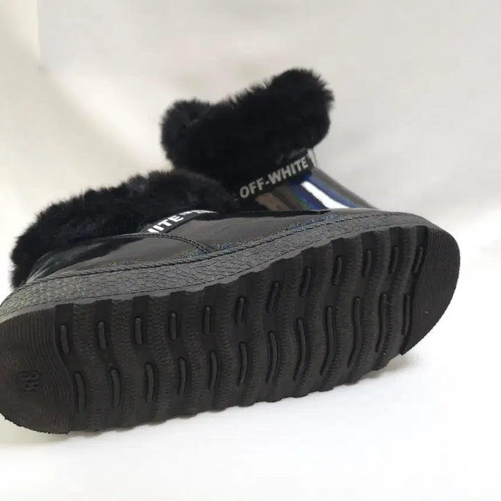 [BUNJANG] OFF-WHITE Short UGG Boots / OFF-WHITE 블랙 숏 어그부츠