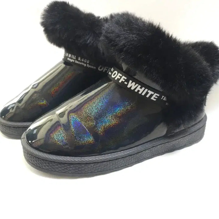 [BUNJANG] OFF-WHITE Short UGG Boots / OFF-WHITE 블랙 숏 어그부츠