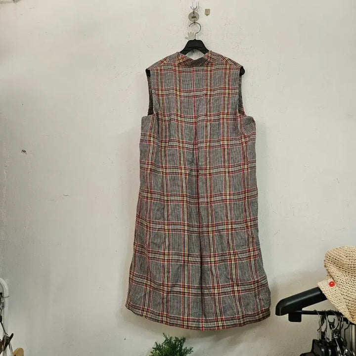 [BUNJANG] LBL Long Vest / LBL 체크 롱 베스트 조끼