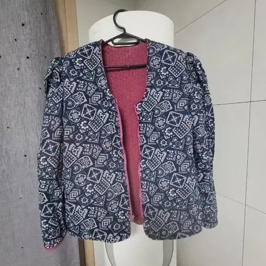 [BUNJANG] Merci J. Boutique Pattern Blouson Jacket / 패턴 블루종 자켓 메르시제이부티크 고르뎅 자켓