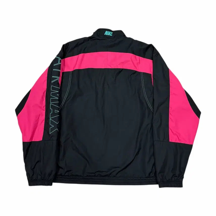 [BUNJANG] Nike Atmos NRG Patchwork Track Jacket - Black Pink XL / 나이키 X 아트모스 NRG 패치워크 트랙자켓 바람막이 블랙 핑크 XL