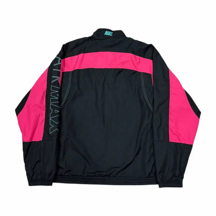 [BUNJANG] Nike Atmos NRG Patchwork Track Jacket - Black Pink XL / 나이키 X 아트모스 NRG 패치워크 트랙자켓 바람막이 블랙 핑크 XL
