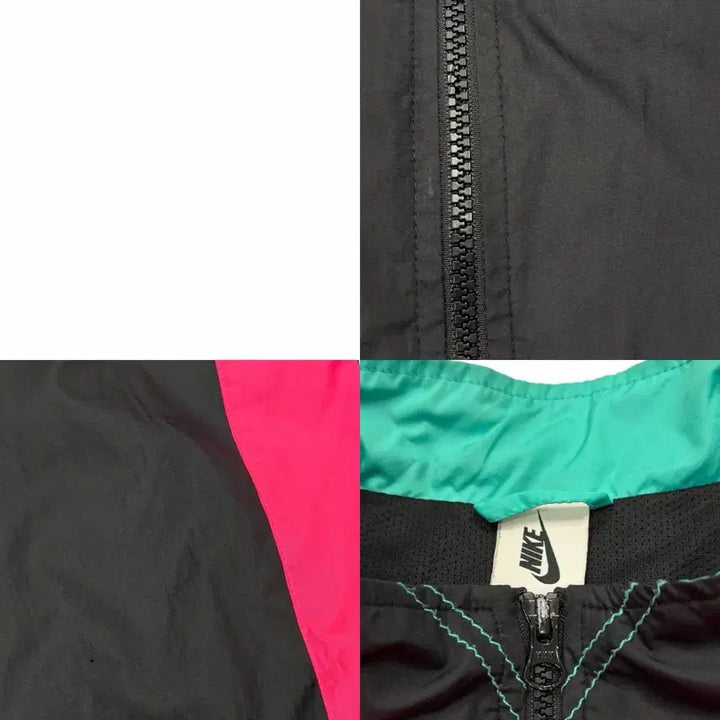 [BUNJANG] Nike Atmos NRG Patchwork Track Jacket - Black Pink XL / 나이키 X 아트모스 NRG 패치워크 트랙자켓 바람막이 블랙 핑크 XL