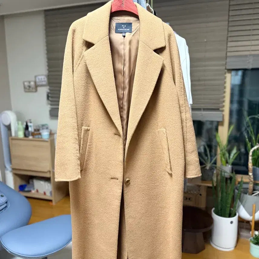 [BUNJANG] Plastic Island Camel Wool Coat / 플라스틱아일랜드 카멜색 모직코트 팝니다