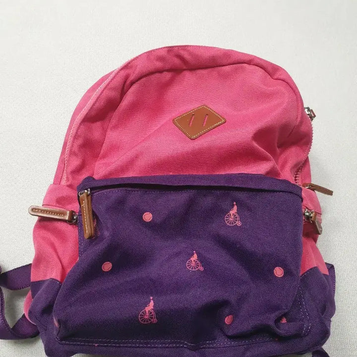 [BUNJANG] Beanpole Pink/Purple Pattern Backpack / 빈폴 핑크/보라색 패턴 백팩
