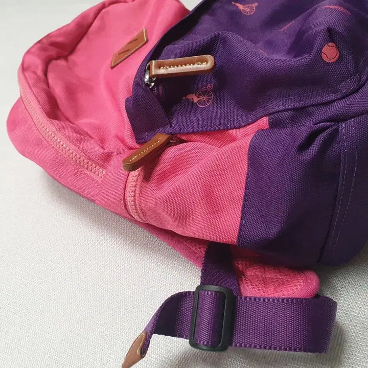 [BUNJANG] Beanpole Pink/Purple Pattern Backpack / 빈폴 핑크/보라색 패턴 백팩