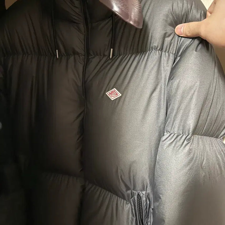 [BUNJANG] Danton Nylon Ripstop Padded Jacket Charcoal / 단톤 나일론 립스탑 패딩 차콜